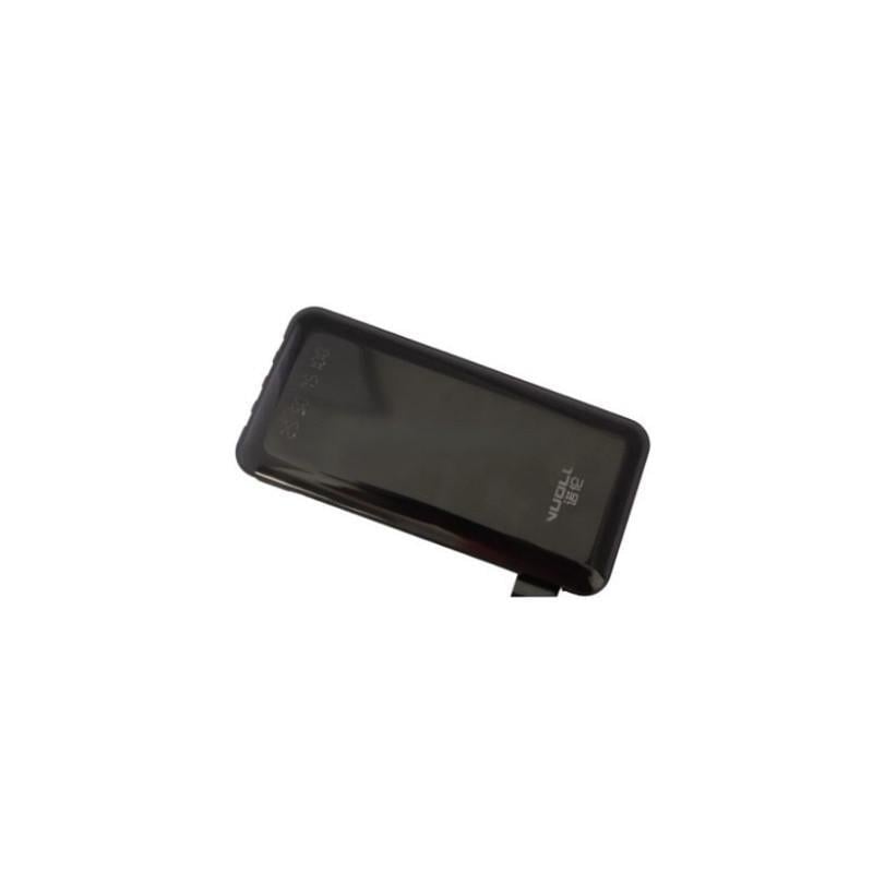 Повербанк NUOLUN NJ‐20 10000 mAh со встроенными кабелями Micro‐USB Type‐C и Lightning Черный (LM-123-20)