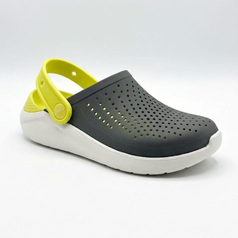 Крокси для хлопчика сірі Crocs Literide Kids Grey/Citrus р. 29/30 Сірий (22563)