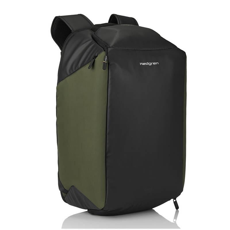 Городской рюкзак ручная кладь Hedgren Commute 45 л Черный/Милитари (HCOM07/163-01)
