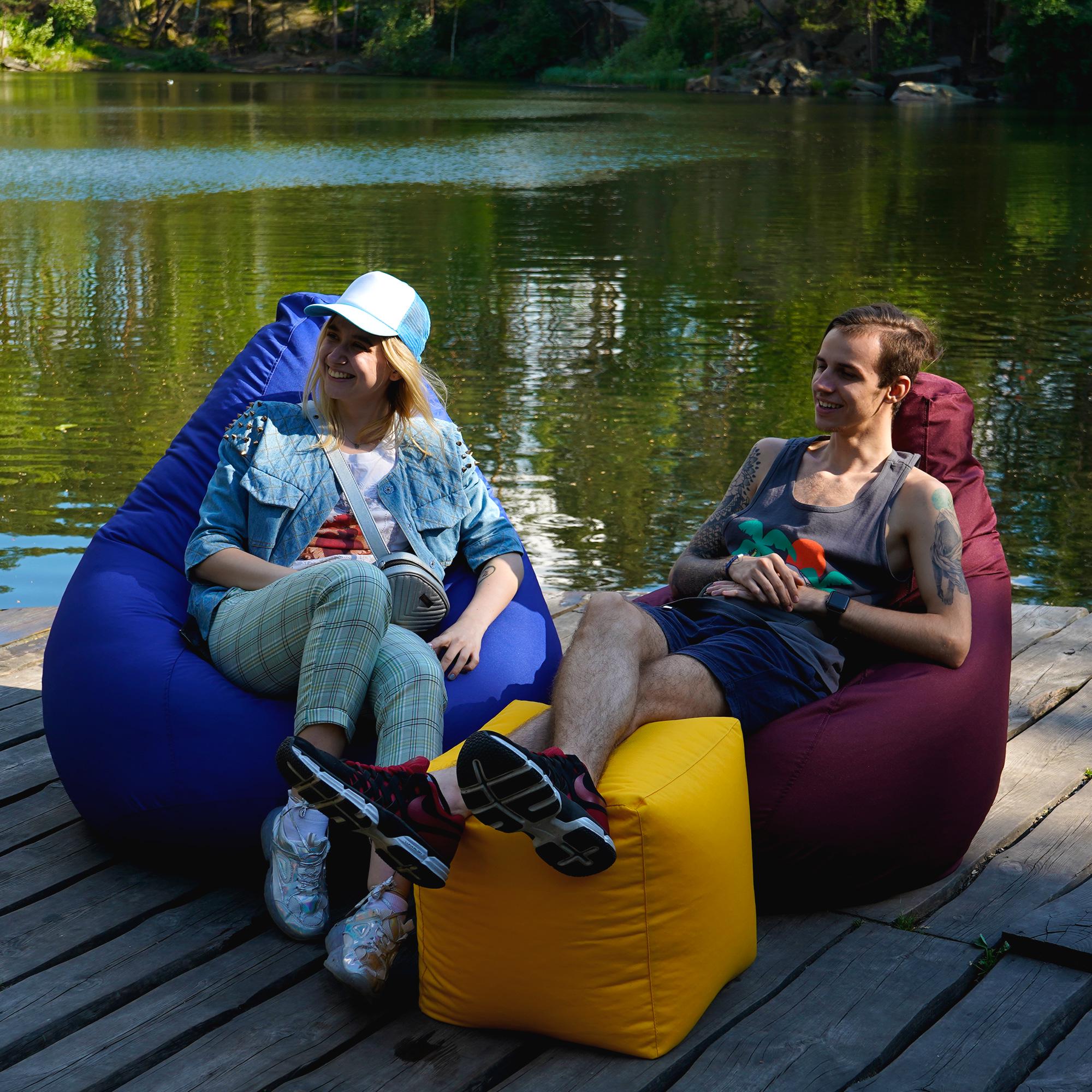 Кресло-мешок iQmebel Груша стандарт+ оксфорд Бордовый - фото 5 Кресло-мешок iQmebel Груша стандарт+ оксфорд Бордовый - фото 5