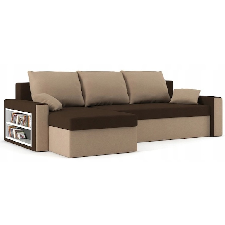 Диван угловой Метро 235х140 см Коричневый/Капучино (25484955)