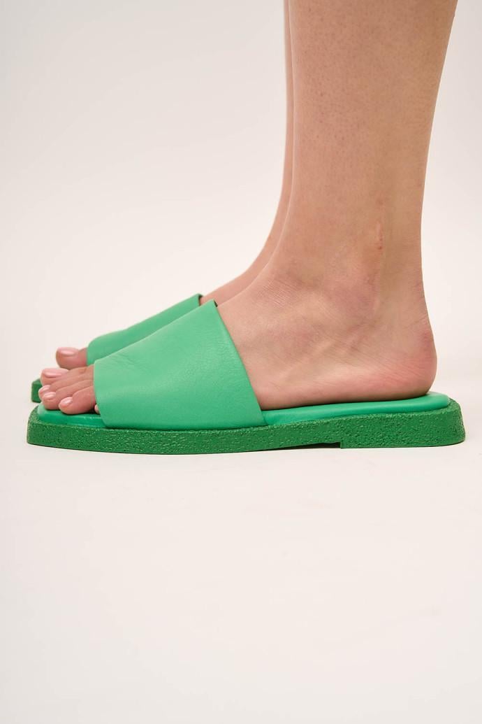 Шлепанцы женские Fabio Monelli кожаные р. 36 Зеленый (177234)