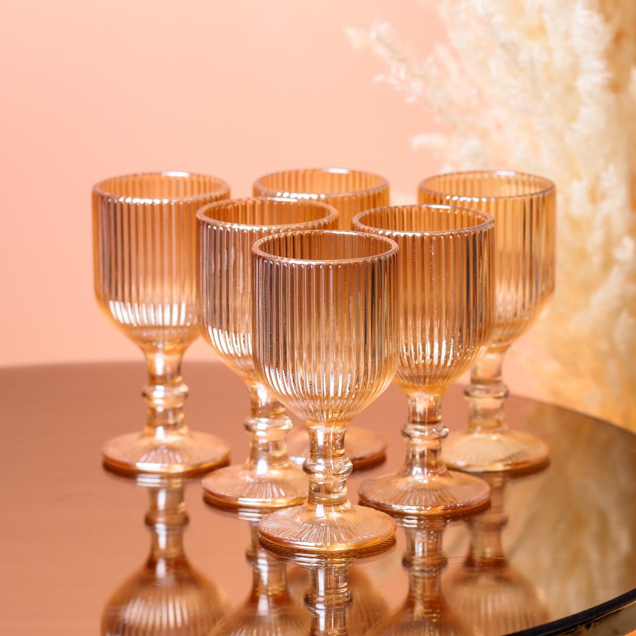 Набор рюмок на ножке 6 шт. по 50 мл Янтарный