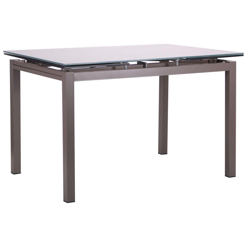 Стіл обідній AMF Holding Мішель 1200+800х770х800 розсувний Сірий/Сірий+патина