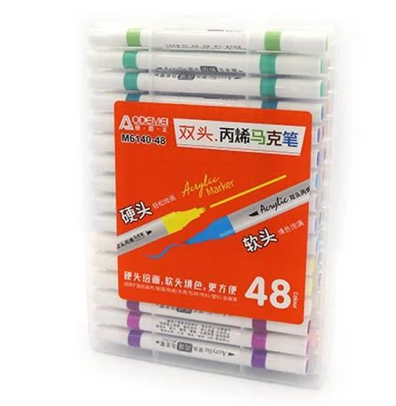 Набор акриловых двухсторонних скетчмаркеров Aodemei 48 цветов