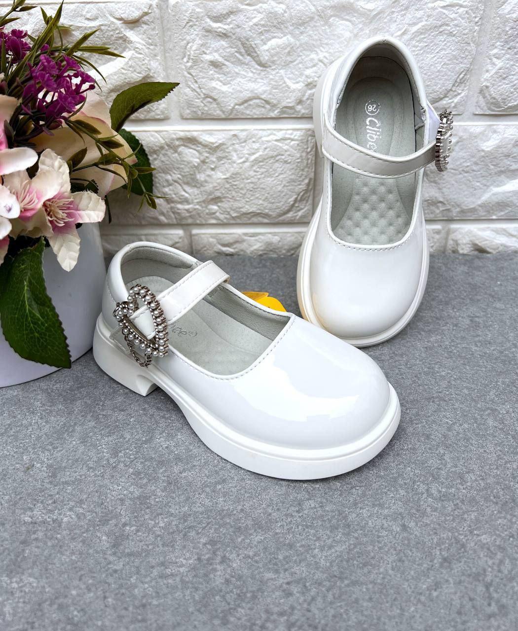 Туфлі для дівчинки Clibee 1363 р. 26 16,5 см Білий (1363)