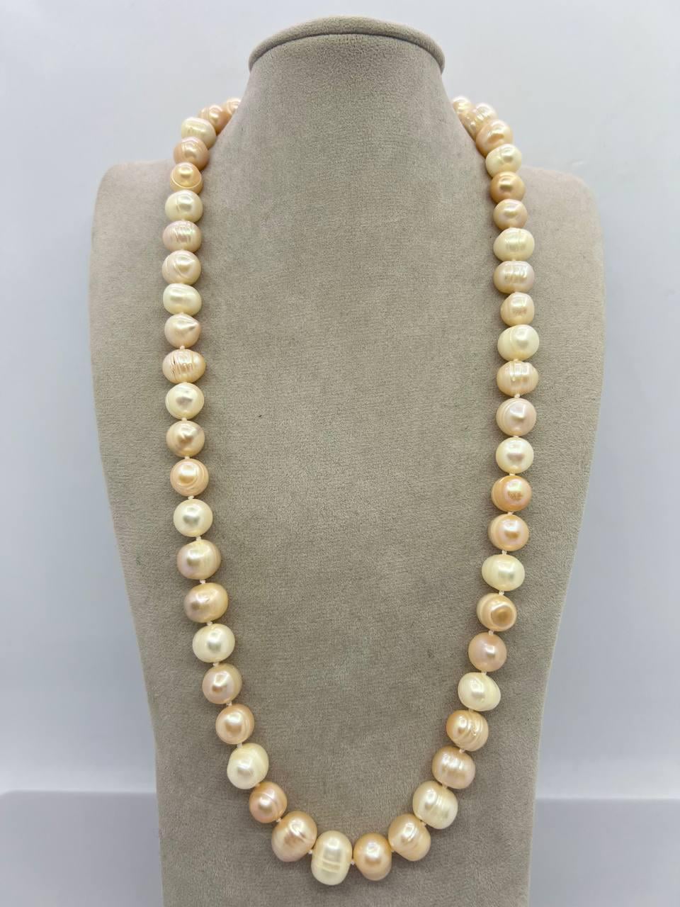 Бусы жемчуг микс 9-10 мм 56 см Разноцветный (11489)