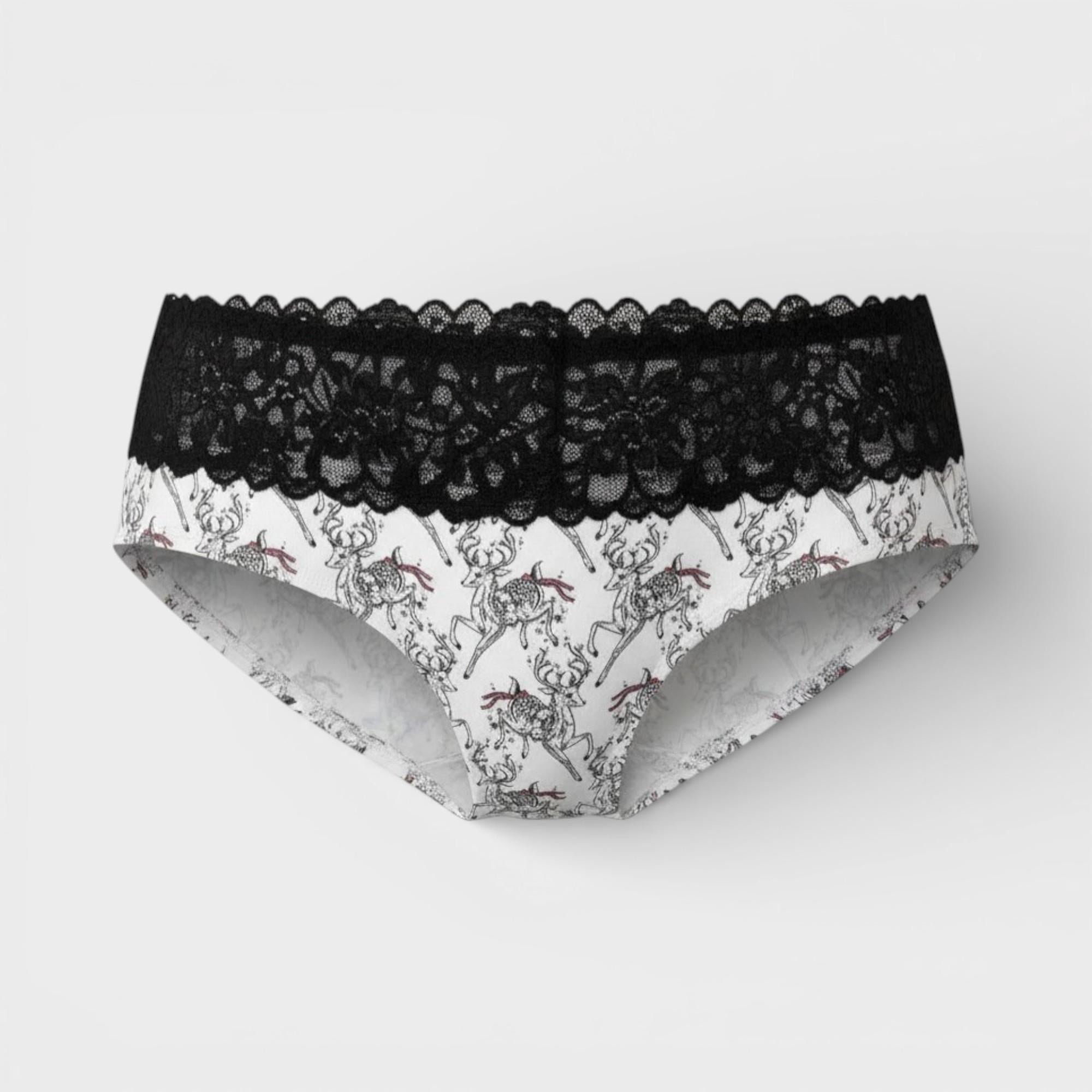 Трусики хлопковые Victoria's Secret The Lacie High Leg Hiphugger Panty M Белый (26566298)