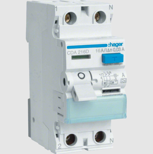 Устройство защитного отключения Hager CDA216D 2P 16A 30мА 6кА (29339294)