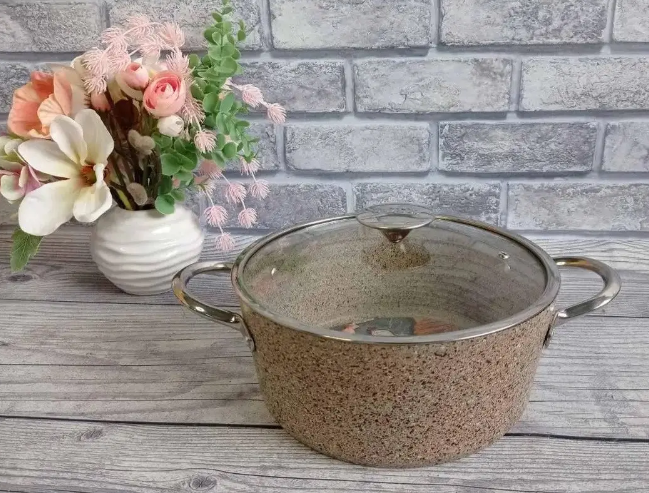 Каструля з кришкою OMS з антипригарним покриттям для газу і індукції 3,4 л Бежевий (3116-3.4беж) - фото 7 Каструля з кришкою OMS з антипригарним покриттям для газу і індукції 3,4 л Бежевий (3116-3.4беж) - фото 7