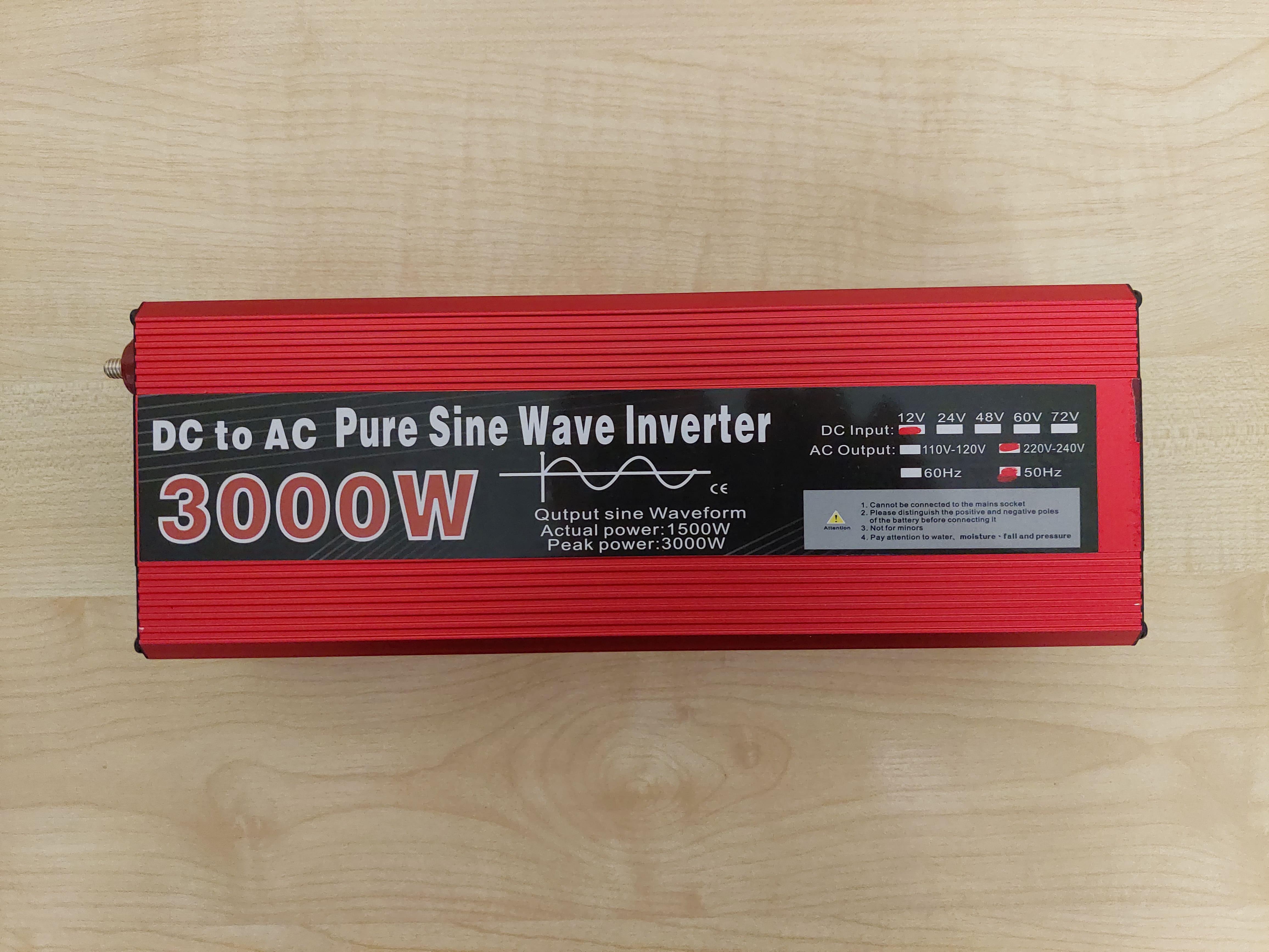 Инвертор Pure Sine Wave Inverter 12-220В 3000 Вт - фото 8