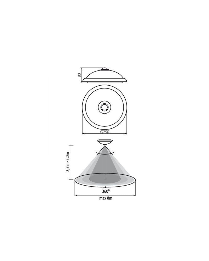 Стельовий світильник Kanlux fogler led 14w-nw (18121) - фото 2