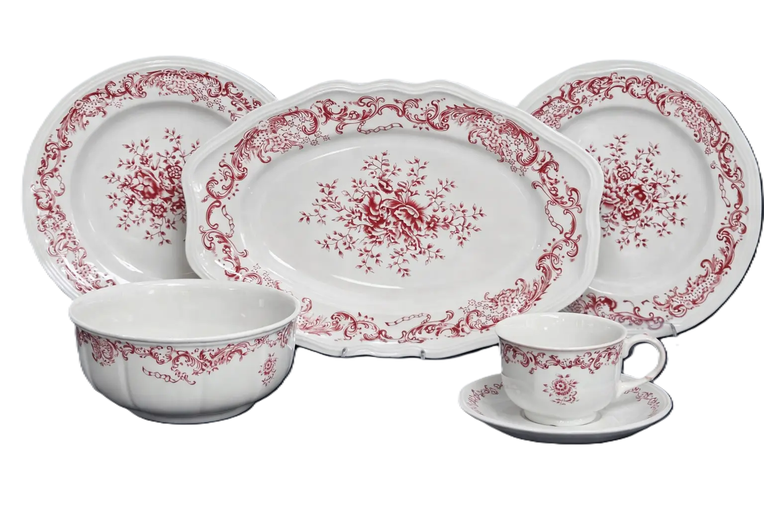 Столовый сервиз RG 1121 на 6 персон 33 предмета тарелки/чаши/чашки и блюдце (31981443)