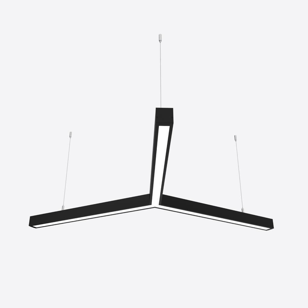 Светильник светодиодный управляемый X-LED 90 Вт Y-образный Ø1230 мм Черный (LSNY-90db)