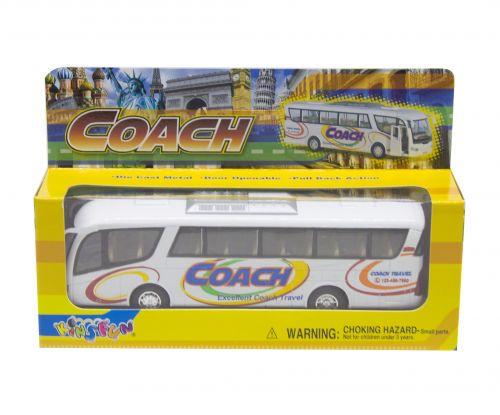 Игрушечный автобус Coach инерционный Белый (113831) - фото 2