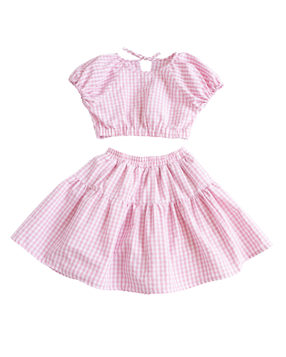 Костюм для дівчинки літній Blossom Alwair Kids в клітинку 134 см Рожевий (27309136)