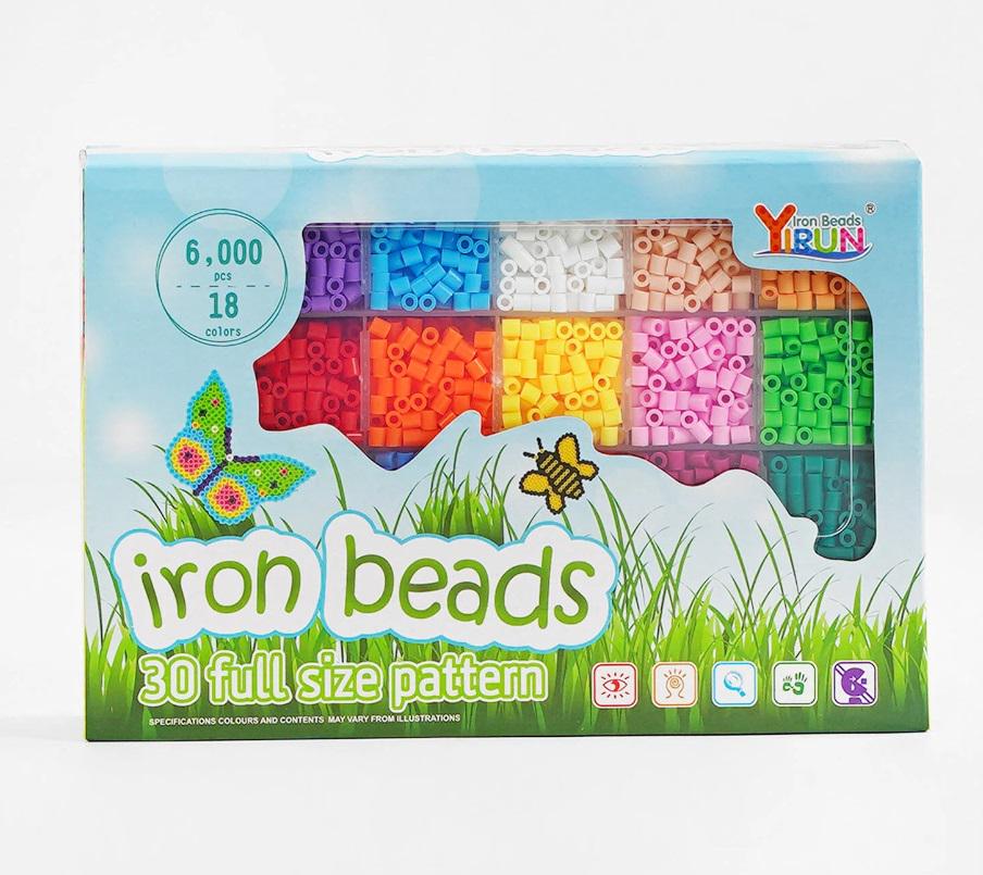 Термомозаїка Yirun 6000 бусин/пінцет/3 основи 18 кольорів (BT 0103)