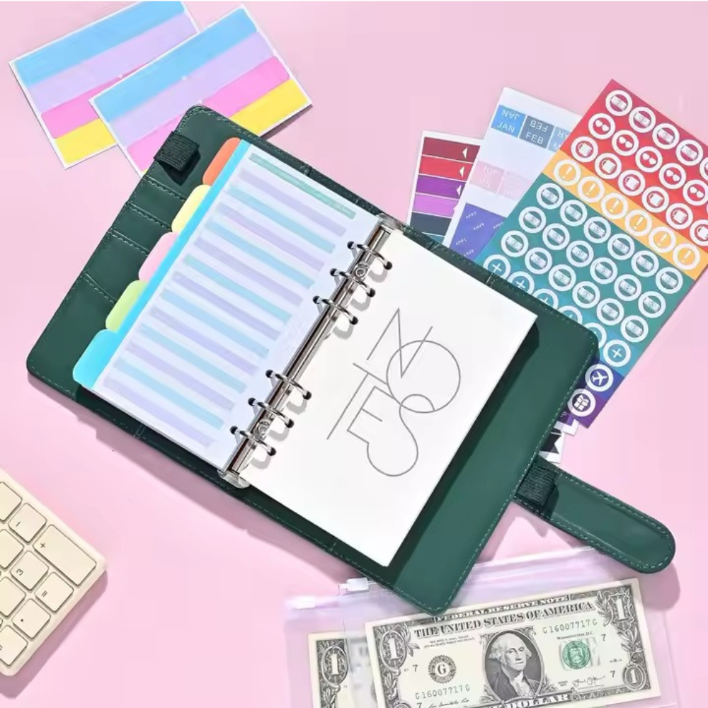 Блокнот-планер для грошей бюджету та зберігання фінансів/для ведення обліку доходу формат А6 Зелений - фото 3 Блокнот-планер для грошей бюджету та зберігання фінансів/для ведення обліку доходу формат А6 Зелений - фото 3
