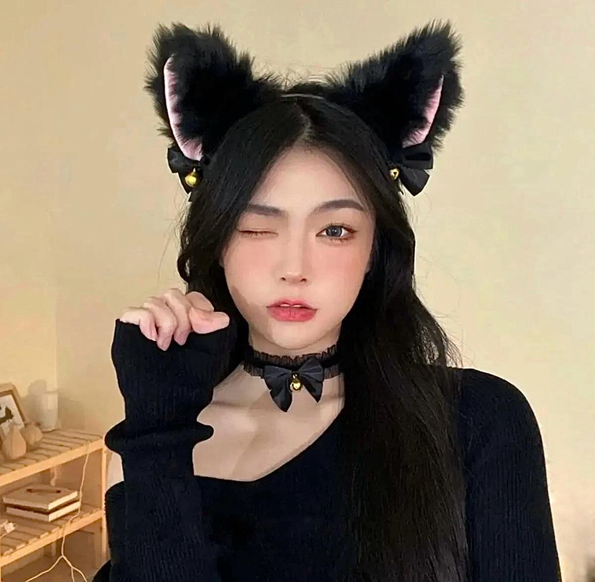 Обруч на голову Wuke Кошка с меховыми ушками и колокольчики с бантиками унисекс one size Черный - фото 4 Обруч на голову Wuke Кошка с меховыми ушками и колокольчики с бантиками унисекс one size Черный - фото 4