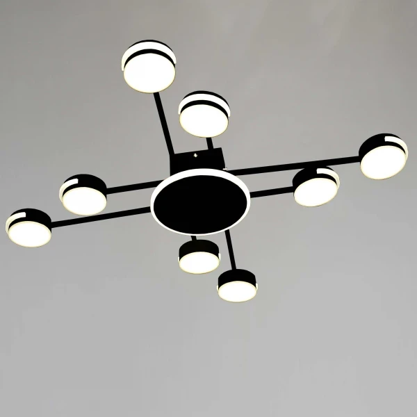 Люстра потолковая светодиодная 8673/8BK (2306837757)