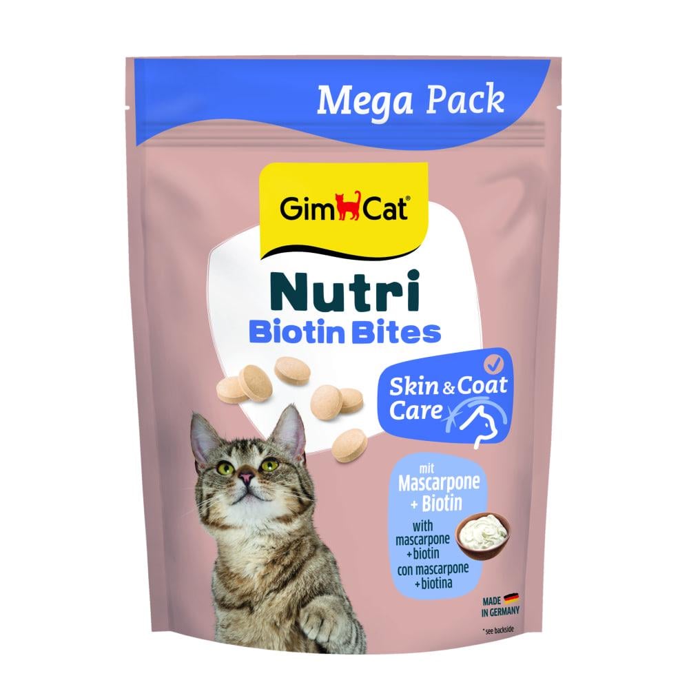 Витамины GimCat NUTRI BIOTIN BITES для кошек для улучшения состояния кожи и шерсти с маскарпоне и биотином 425 г (G-419695) Витамины GimCat NUTRI BIOTIN BITES для кошек для улучшения состояния кожи и шерсти с маскарпоне и биотином 425 г (G-419695)