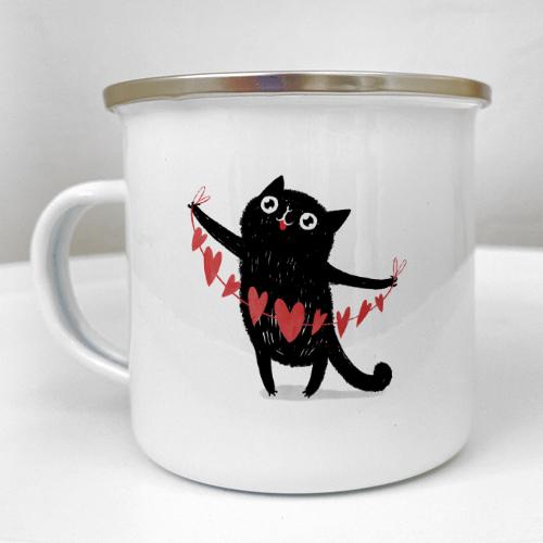 Кружка металлическая Camper "Дарую тобі найцінніше - свої почуття" 250 мл (KRM_23S078)