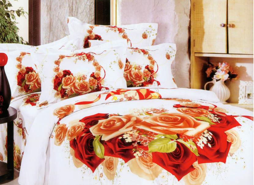 Комплект постельного белья Word of Dream H375 сатин евро 200х220 Разноцветный (28553933)