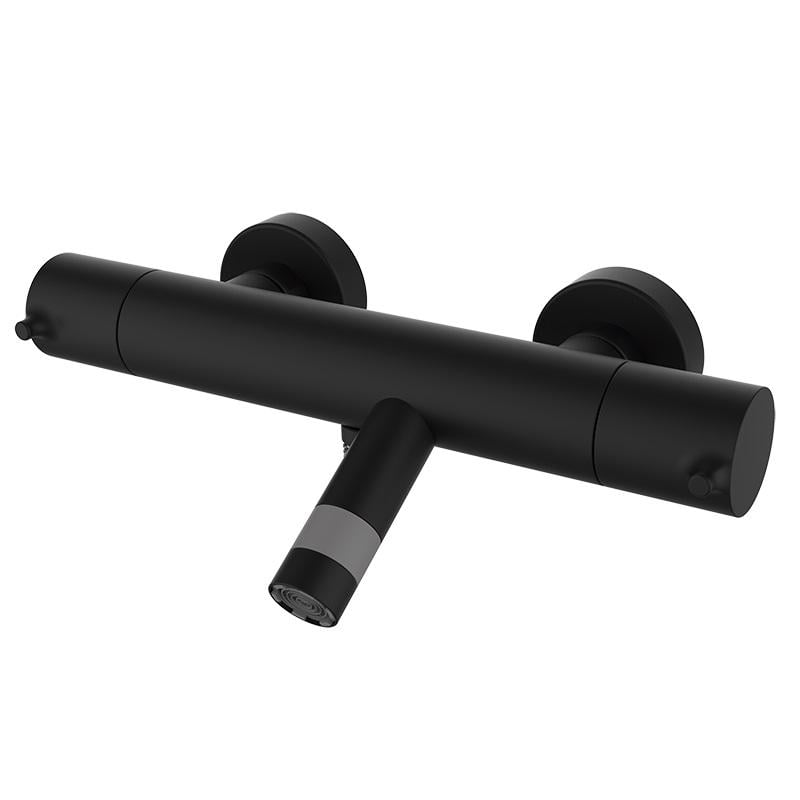 Змішувач для ванної GRB Time 47216472 з термостатом Чорний (148321)