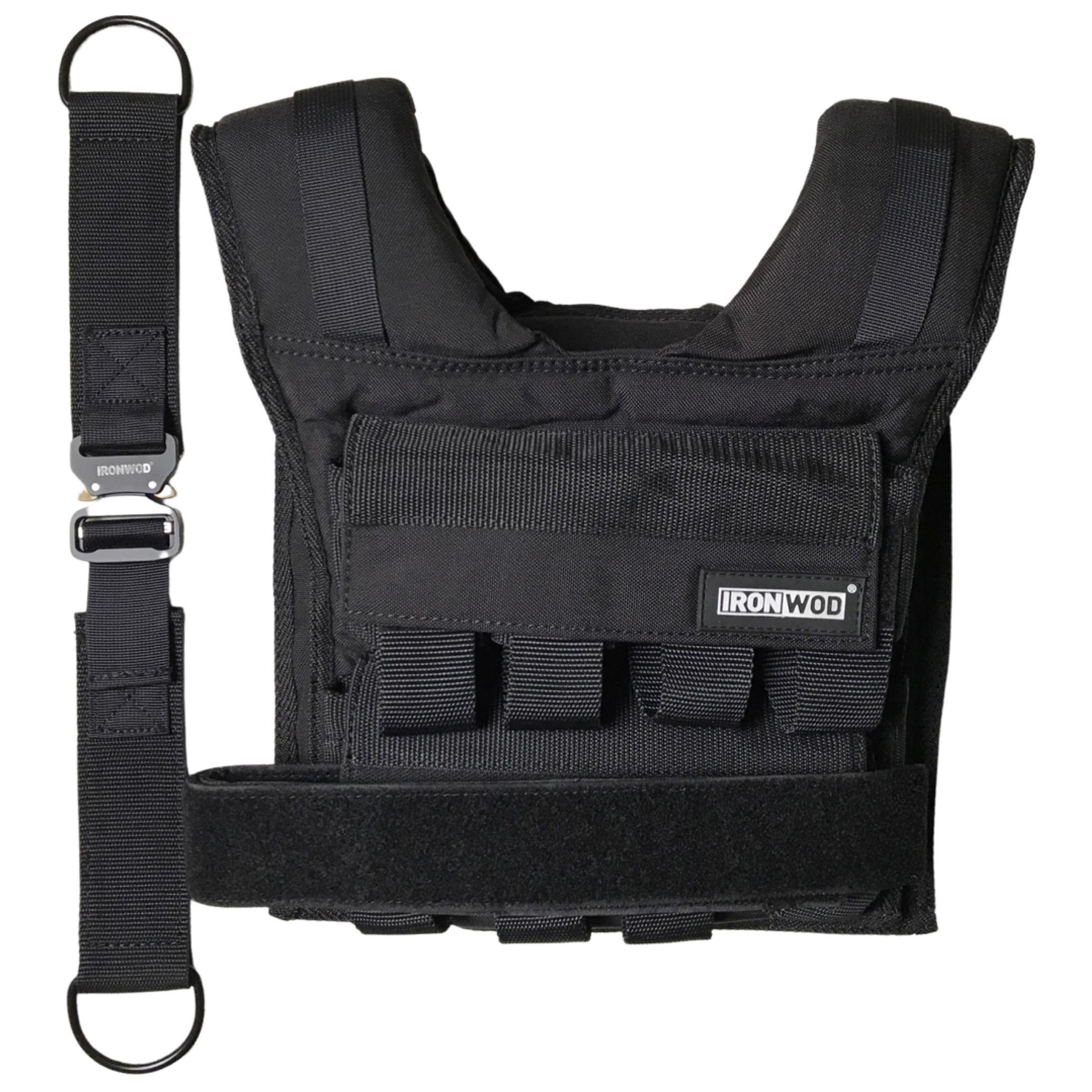 Жилет утяжелитель для тренировок IRONWOD 16 кг Черный (JW-WS016) - фото 2 Жилет утяжелитель для тренировок IRONWOD 16 кг Черный (JW-WS016) - фото 2