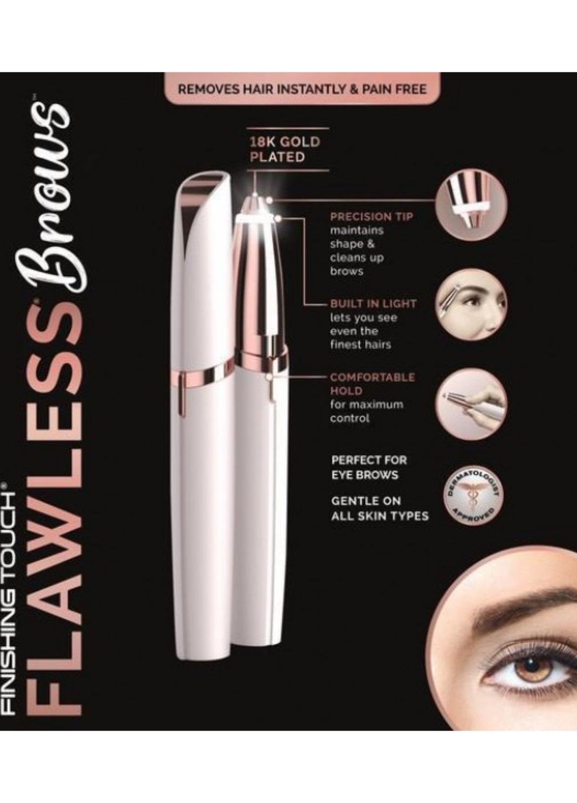 Тример портативний Finishing Touch Flawless Brows N-0651 для брів Рожевий (34601) - фото 3