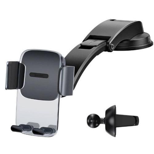 Автотримач для телефону BASEUS Easy Control Clamp Car Mount Holder A Set Black (SUYK000001) - фото 4 Автотримач для телефону BASEUS Easy Control Clamp Car Mount Holder A Set Black (SUYK000001) - фото 4
