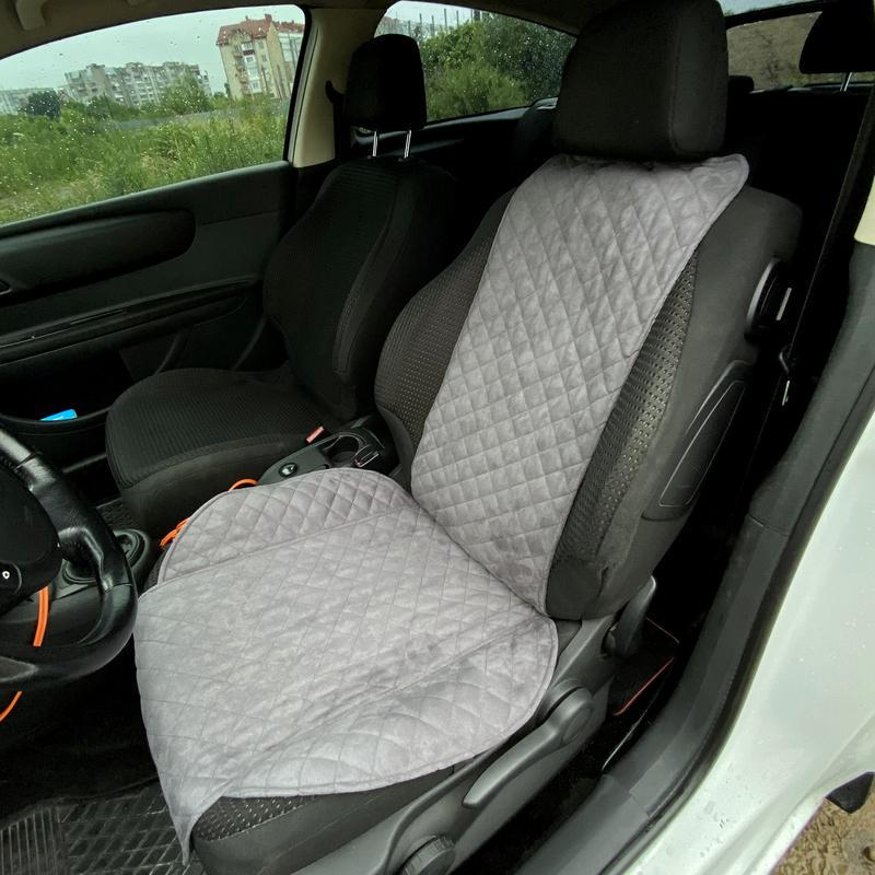 Накидка на сиденье автомобиля эко-замша Стандарт 1 шт. Серый (696) - фото 2 Накидка на сиденье автомобиля эко-замша Стандарт 1 шт. Серый (696) - фото 2