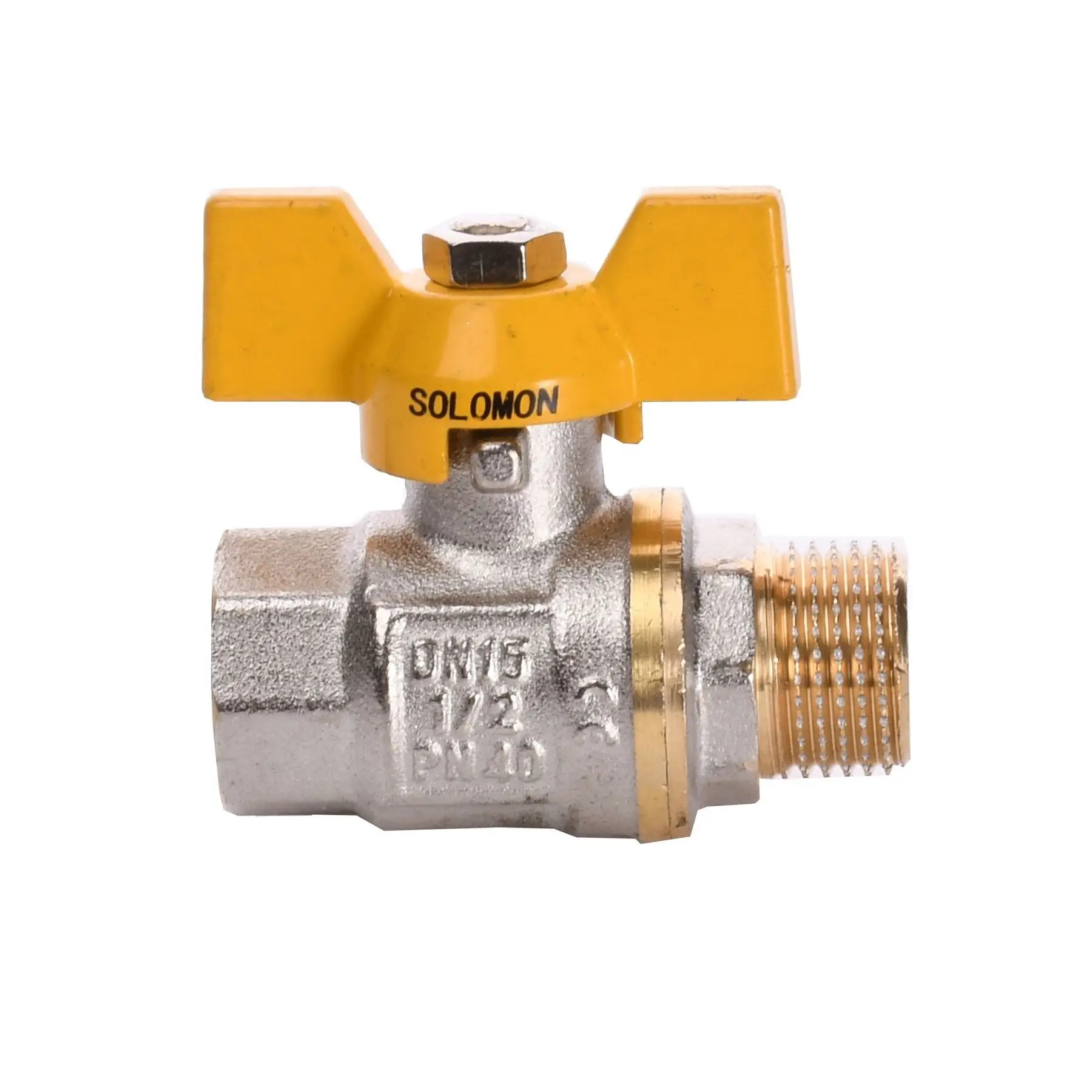 Кран шаровой прямой Solomon B1008 1/2" ЗВ ЖМ PN40 (GSR-000001321)