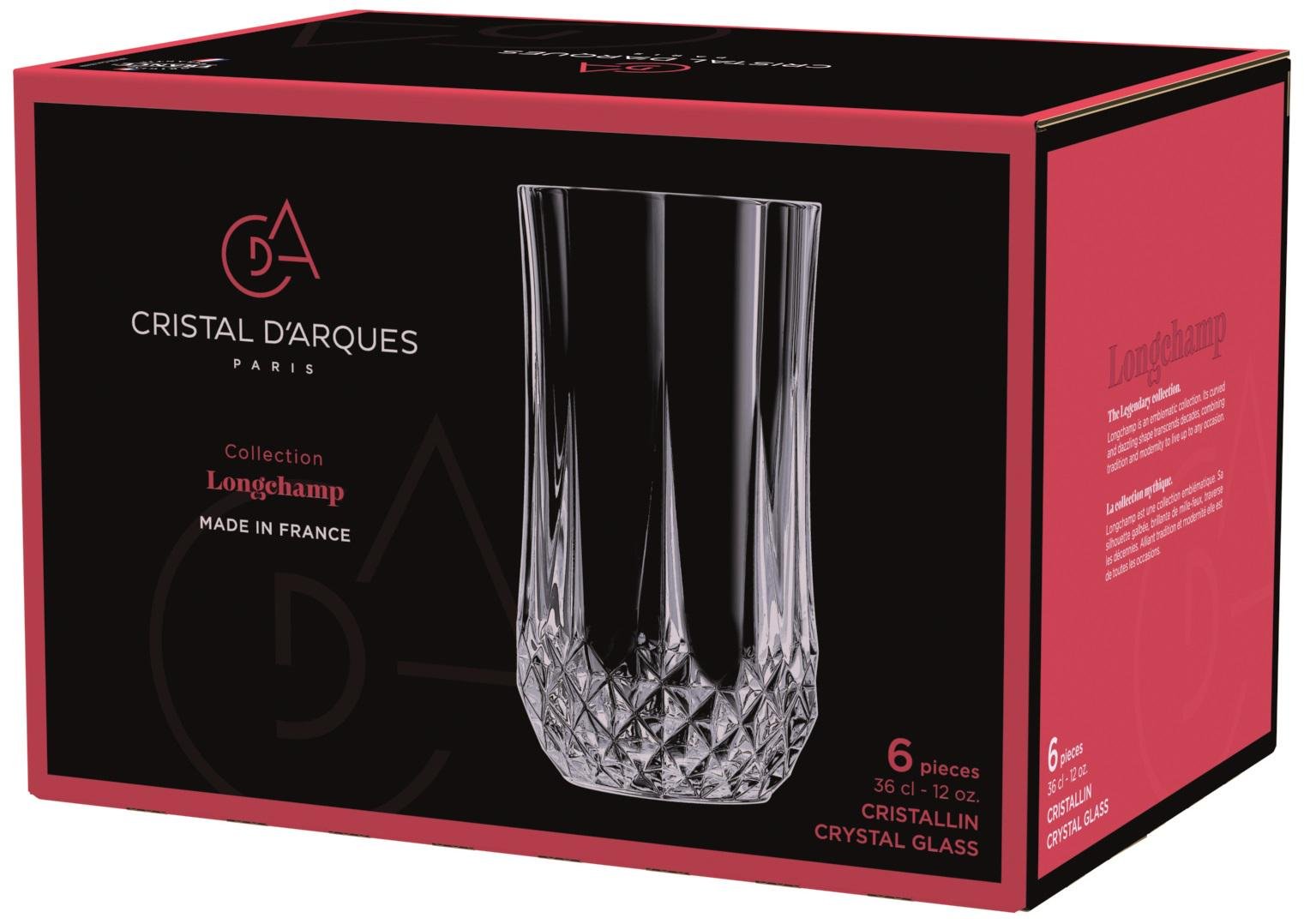 Набор стаканов CD'A LONGCHAMP 6 шт. 360 мл (UG-L9757) - фото 5 Набор стаканов CD'A LONGCHAMP 6 шт. 360 мл (UG-L9757) - фото 5