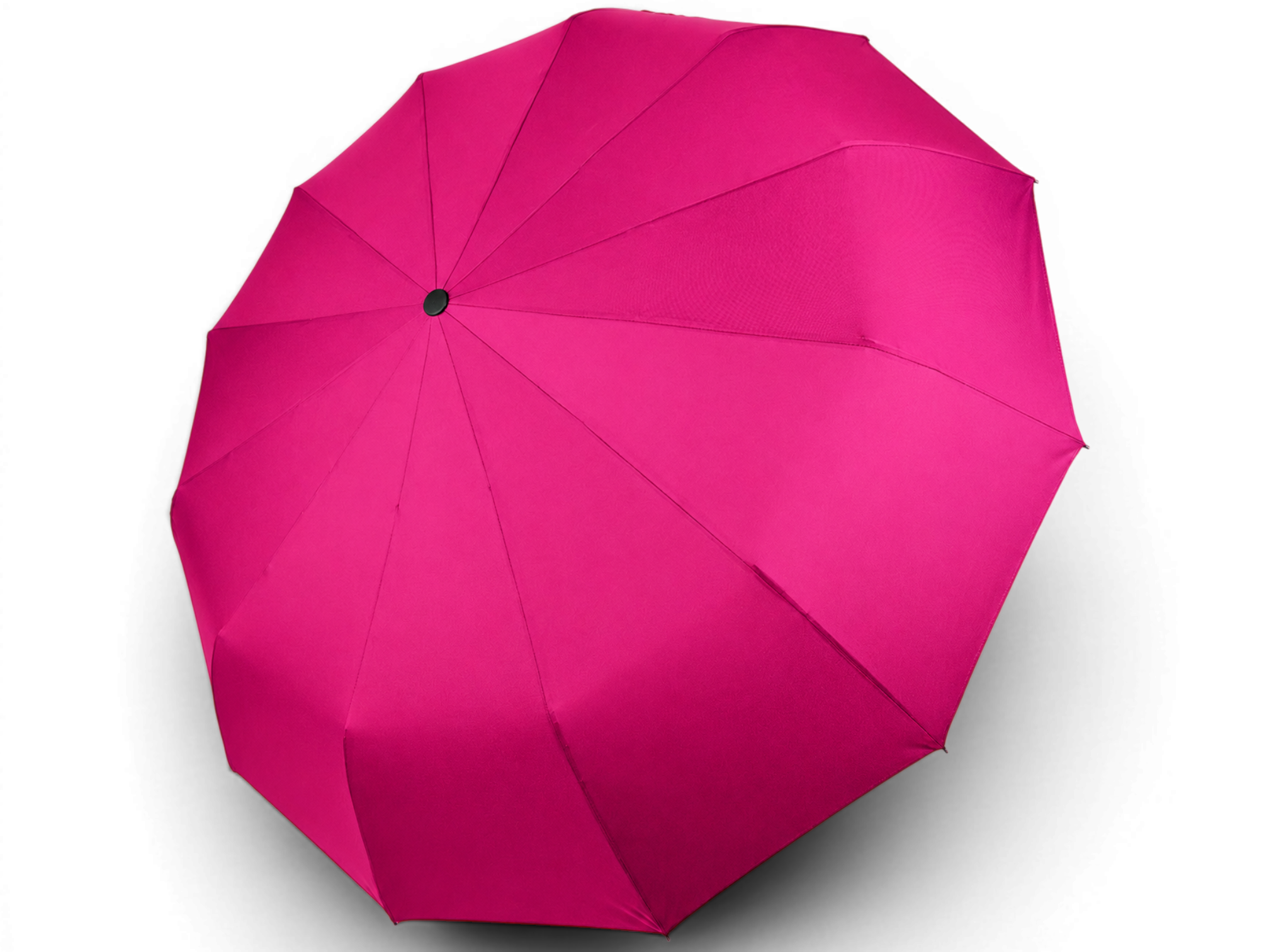 Женский зонт однотонный полностью автоматический Toprain F512 Pink 12 спиц