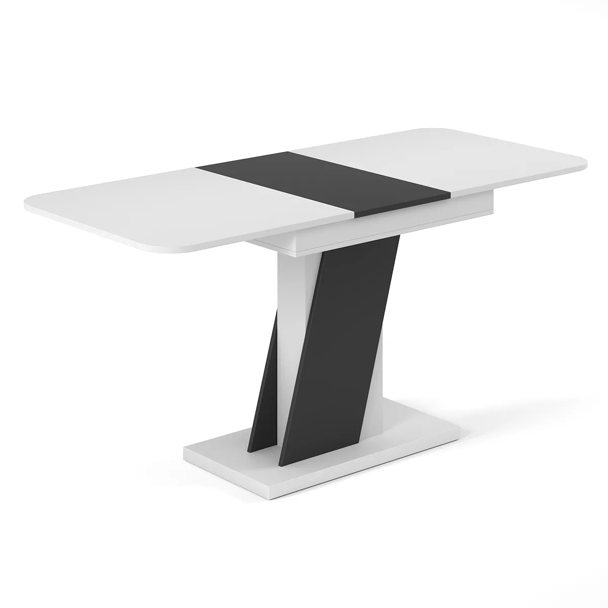 Обеденный стол раскладной ART IN HEAD Lendi ЛДСП 80х140/40 см Белый бриллиант/Графитный (TB18010700000)