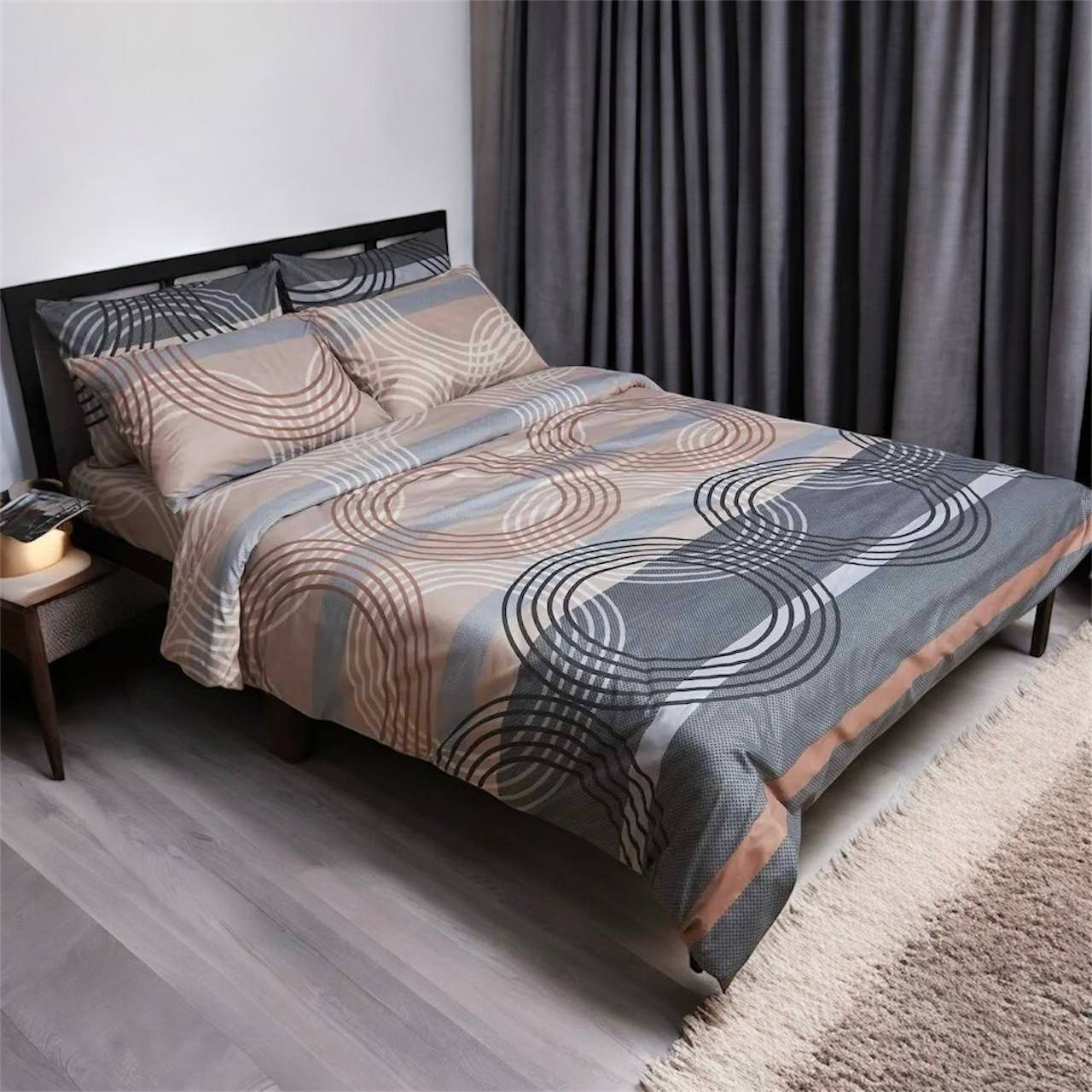 Комплект постільної білизни Кільця полуторний поліестер 150х220 см (ROL-73/1.5)