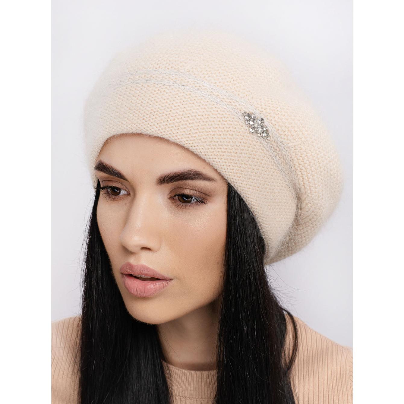 Берет жіночий ангоровий Leks Чарівниця one size Перли