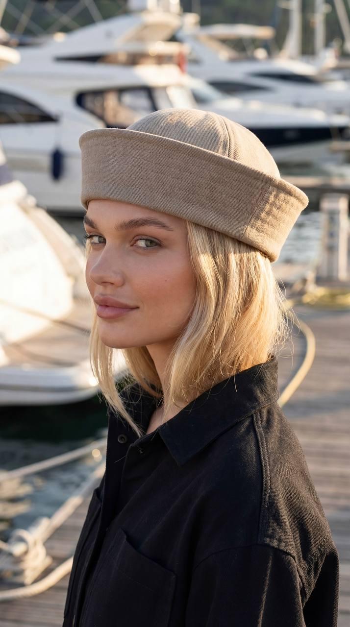 Женская " Морячка " из джинса , цвет мокко