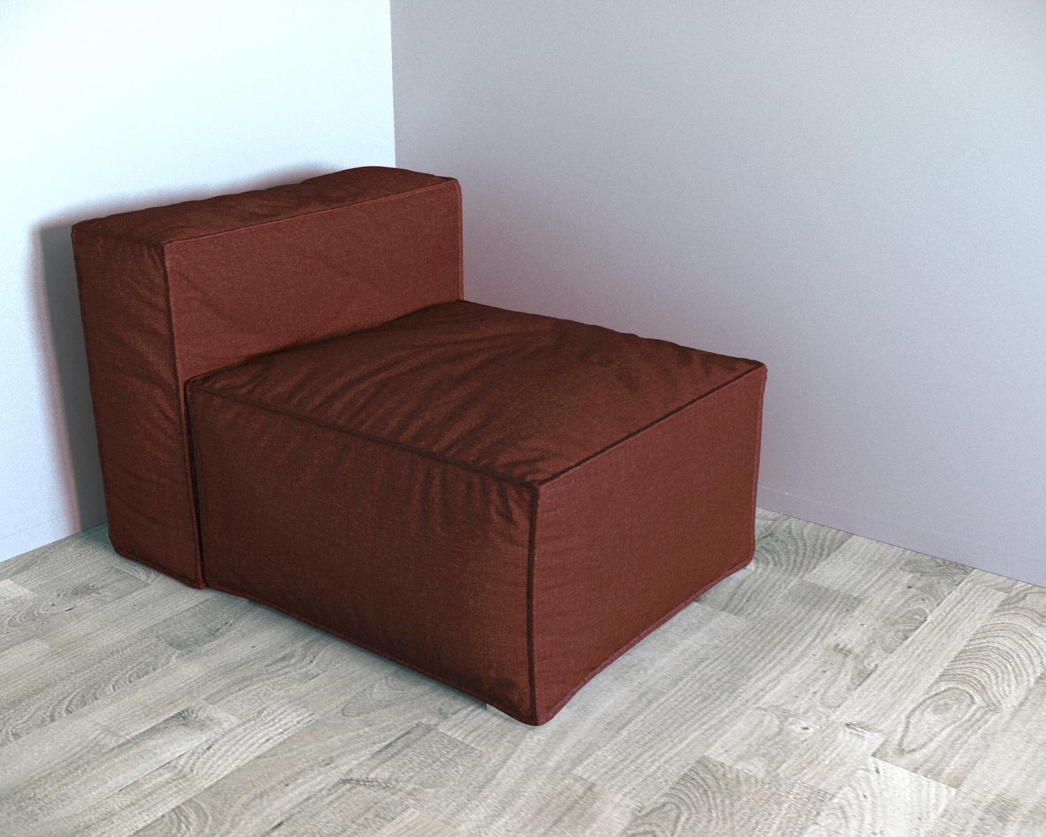 Кресло модульное мягкое Tobi Sho Magic Вальде велюр нераскладное 800х1100х450 мм Terracotta
