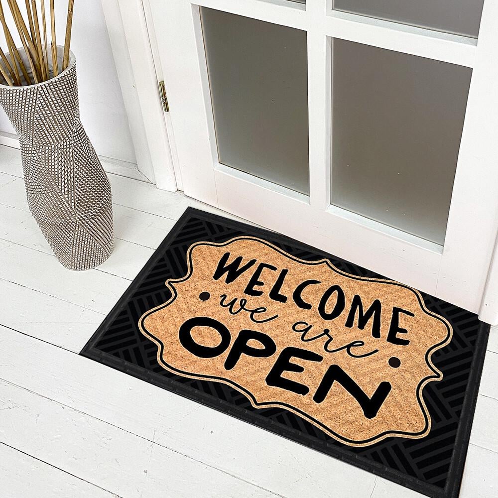 Коврик придверный "We are open" 45x75 см (20849)