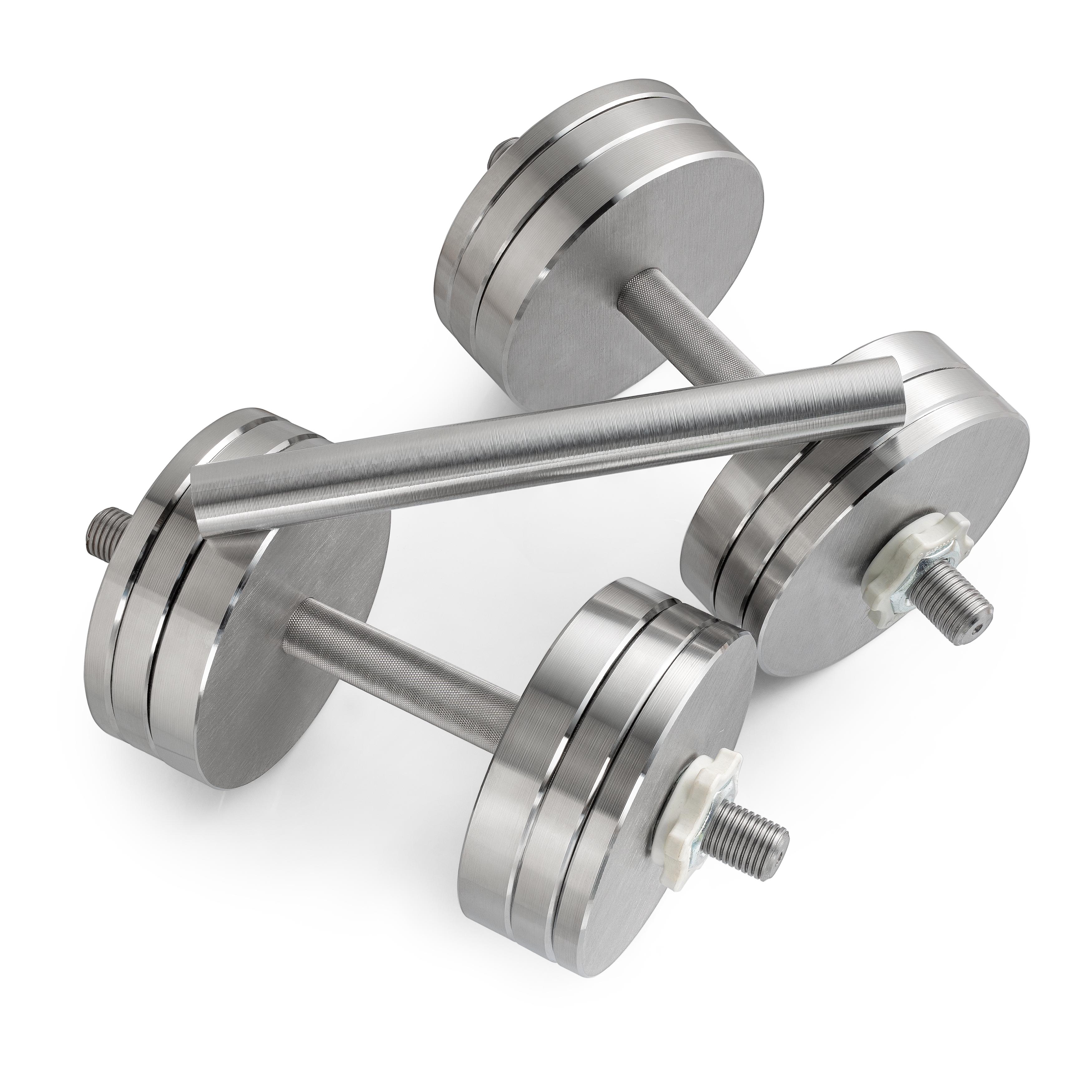 Гантели наборные с переходником для штанги без покрытия 20 кг 2 шт. (33559341)