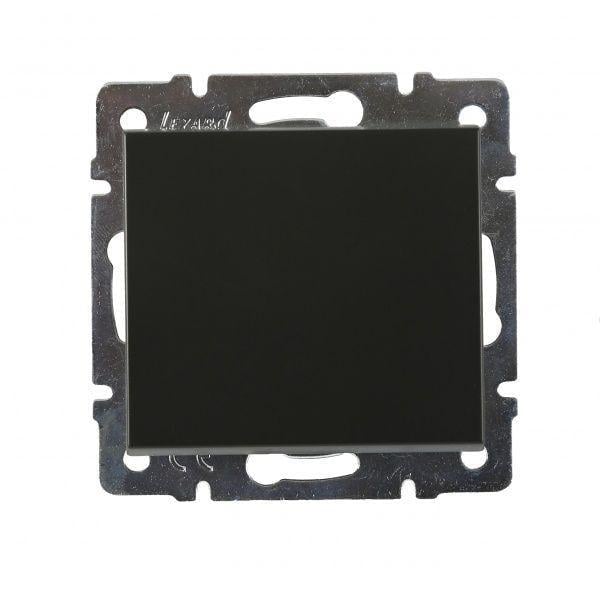 Вимикач одноклавішний Lezard Rain Антрацит (27549421)