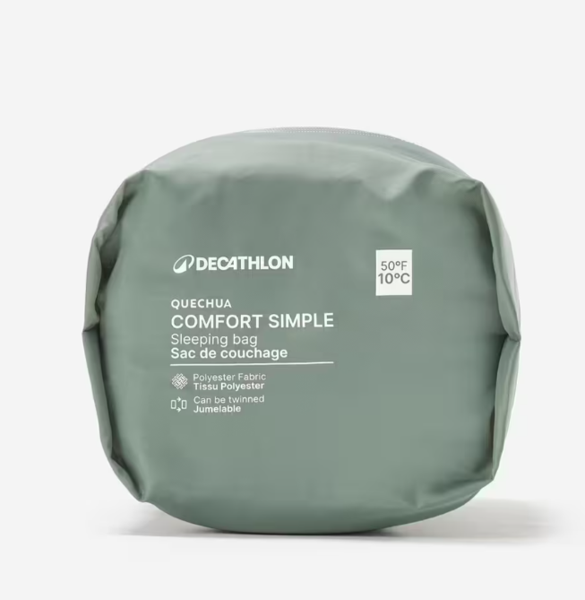 Мішок спальний Quechua для кемпінгу 190x80 см Зелений - фото 5 Мішок спальний Quechua для кемпінгу 190x80 см Зелений - фото 5