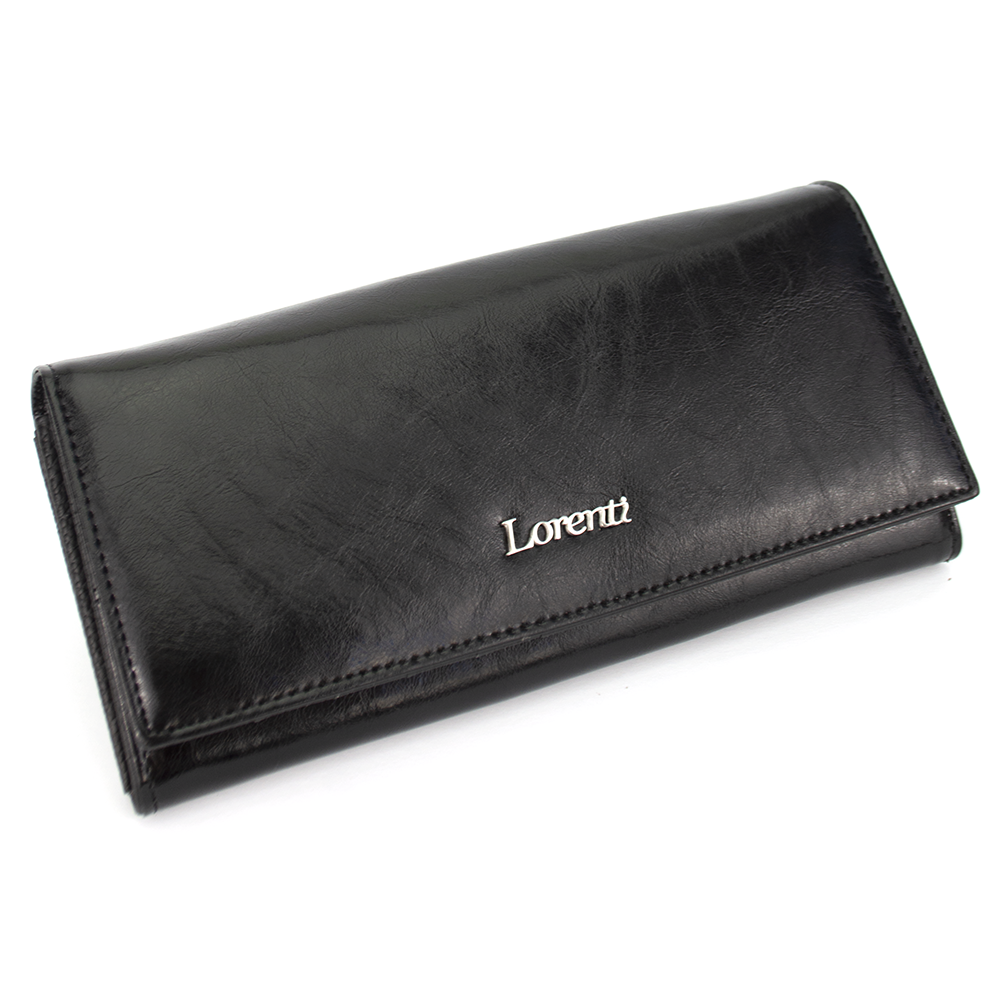 Кошелек женский кожаный классический Lorenti 72037-BPR-RFID Черный