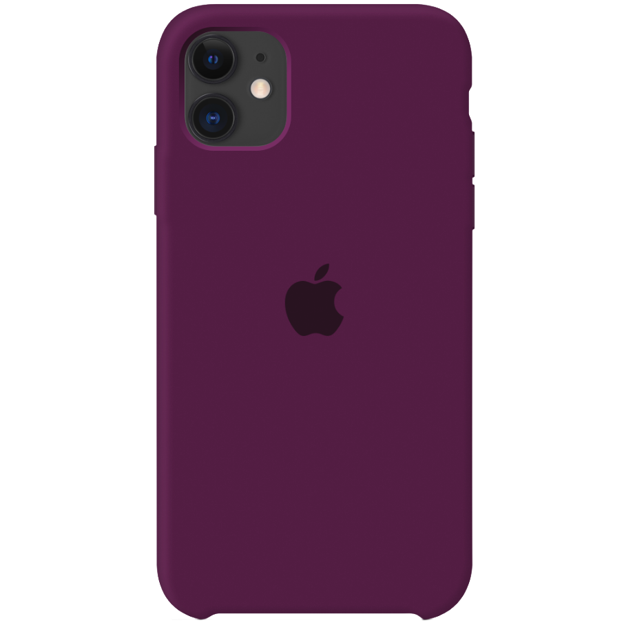 Силиконовый чехол накладка Apple Silicone Case for iPhone 11, Marsala (HC) (A)