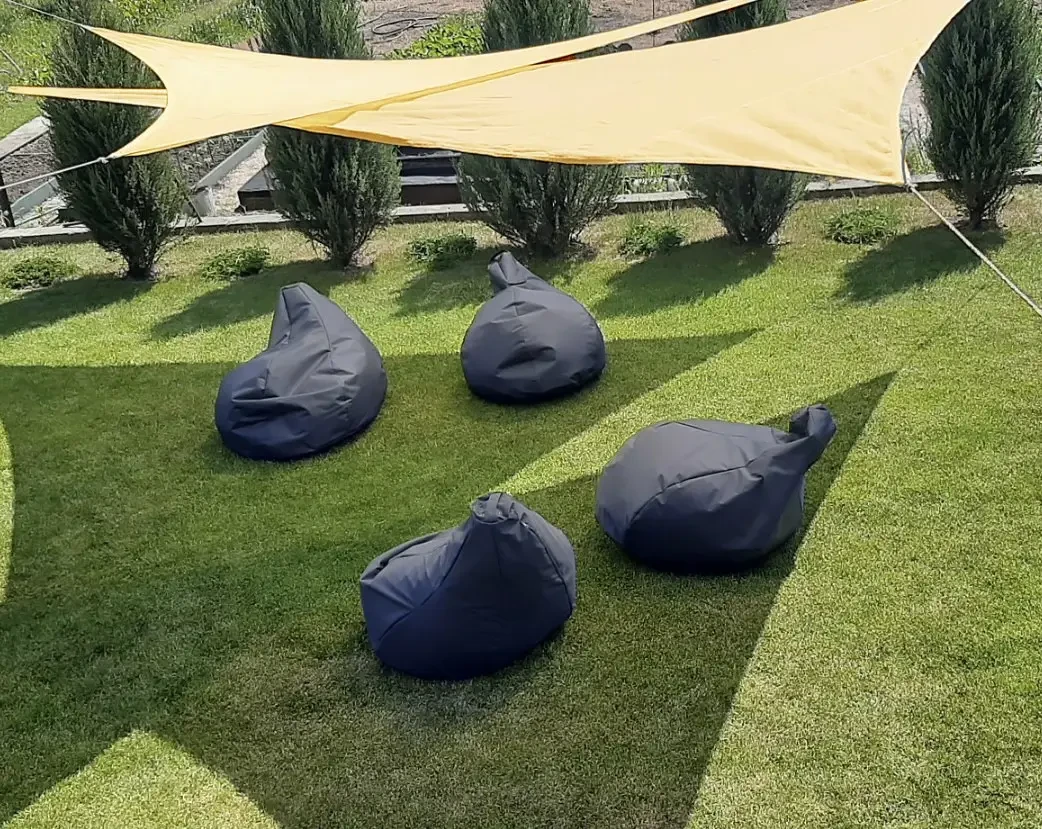 Тент від сонця трикутник 4х5х6,4 м Бежевий - фото 3 Тент від сонця трикутник 4х5х6,4 м Бежевий - фото 3