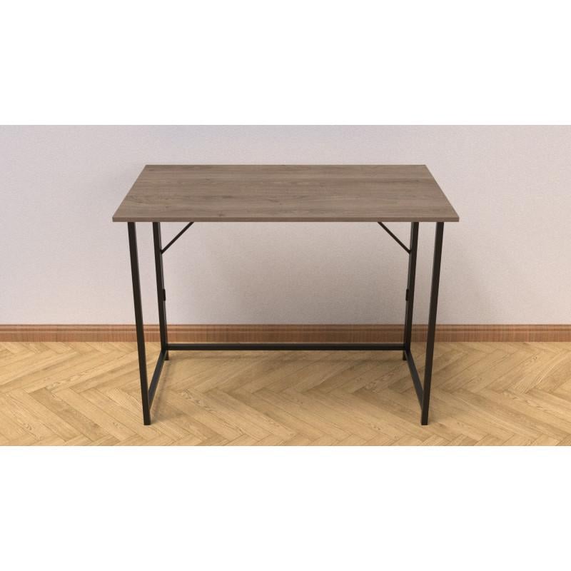 Стол письменный раскладной Ferrum Decor 100x60х75 см Дуб трюфель/Черный (28341312)