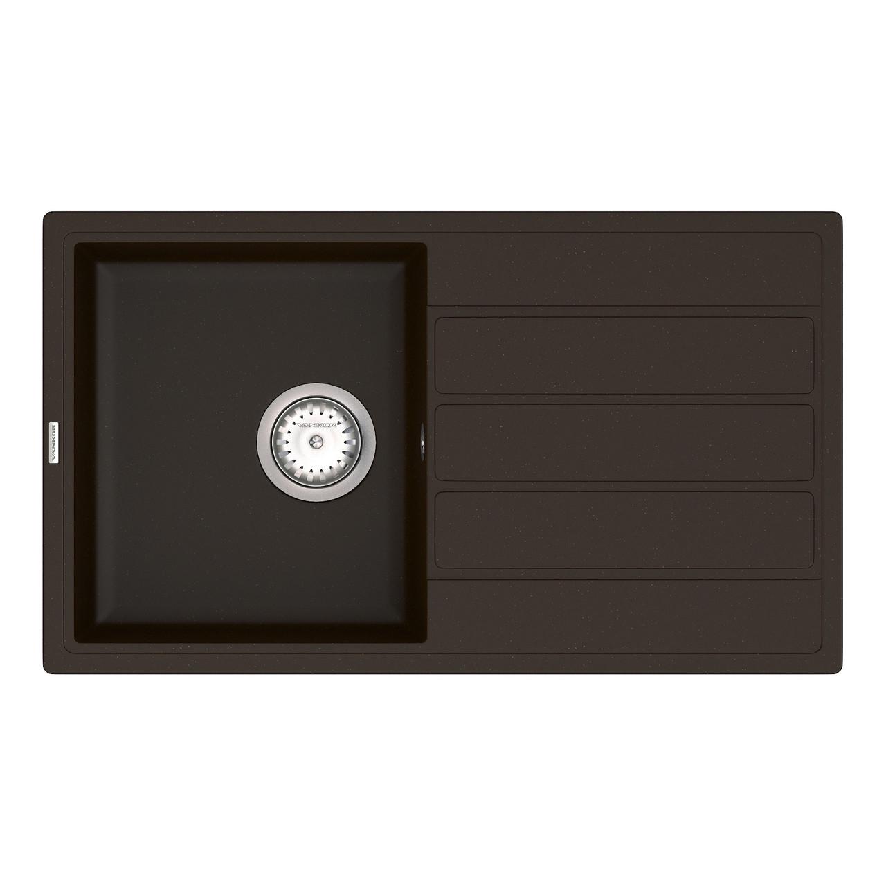 Кухонна мийка з сифоном Easy EMP 02,76 Chocolate