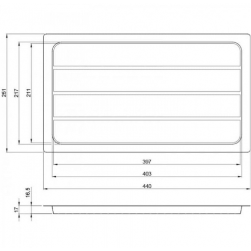 Поддон для сушки посуды Sigma 500 CD 440x251 мм Прозрачный (712284) - фото 2